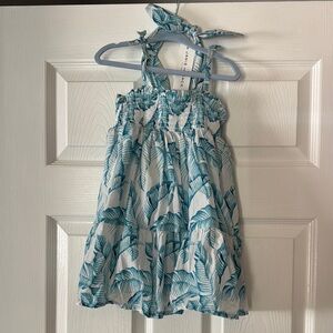 Janie and Jack Blue Smocked Halter Sundress